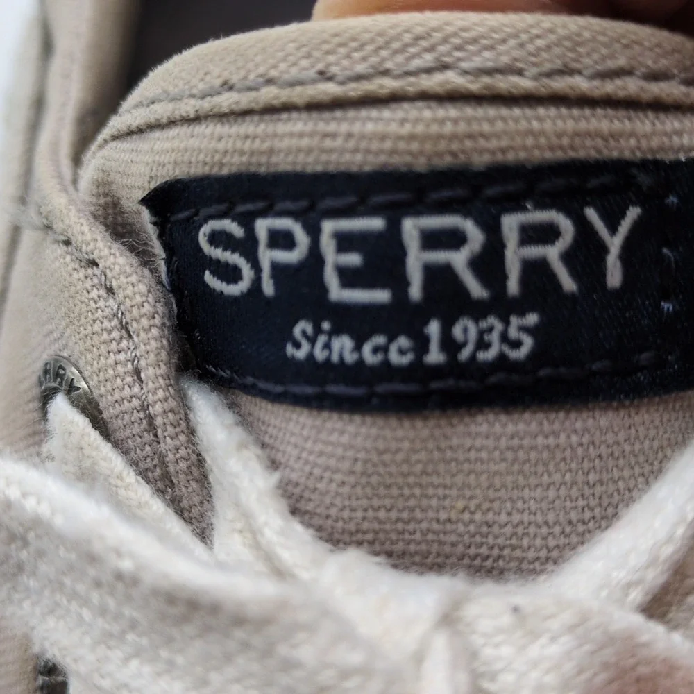 Sperry Loafers Womens‎ Pier Gray 9 Boat Shoes Canvas Casual Top Sider STS83191
